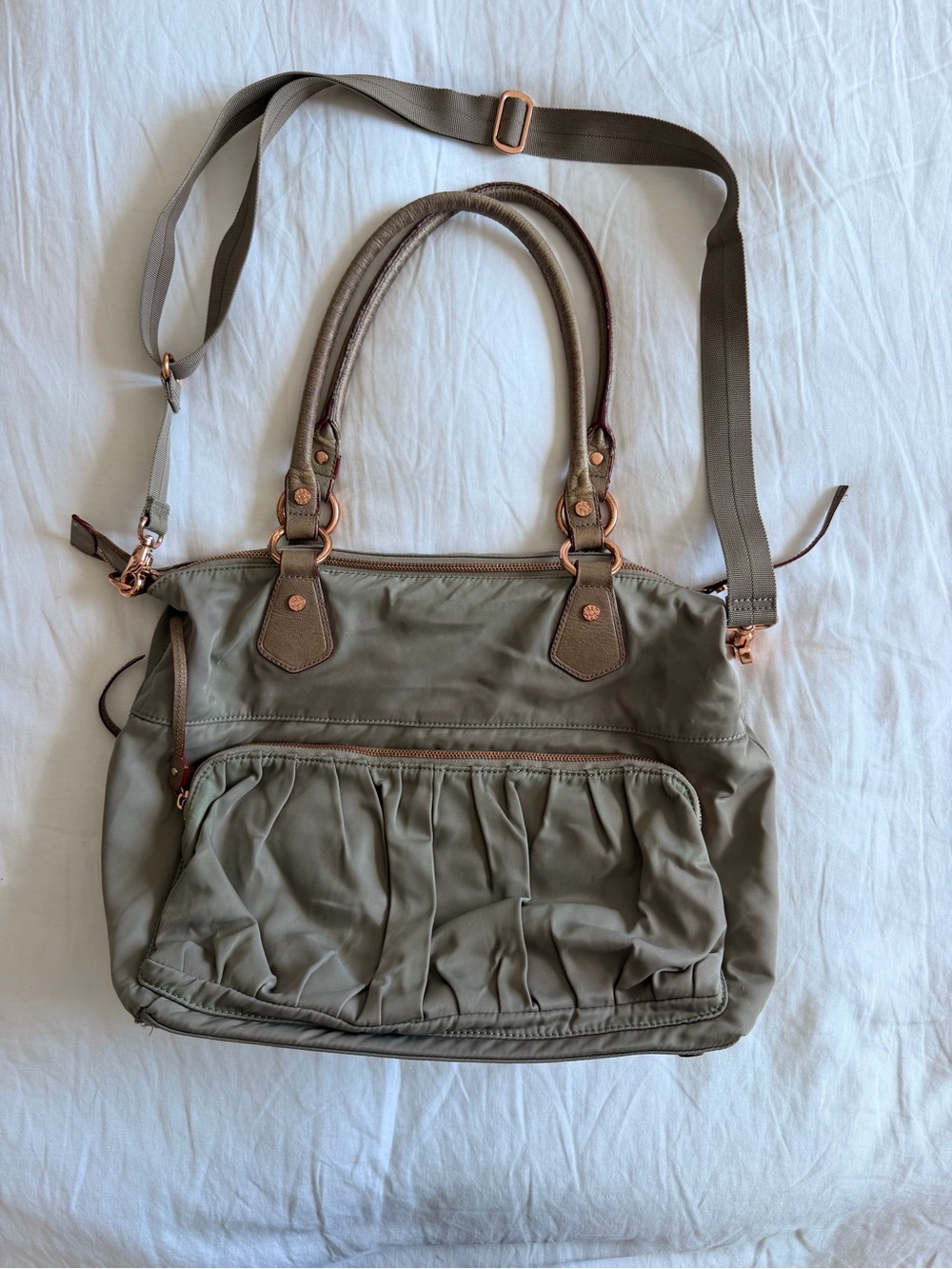 MZ Wallace Olive Green Bag with Adjustable Crossbody Strap - Picture 2 of 9